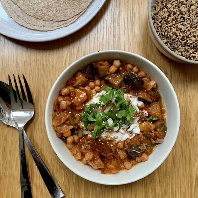 Chickpea, Aubergine and Apricot Tagine Wellness with Anna Whyte